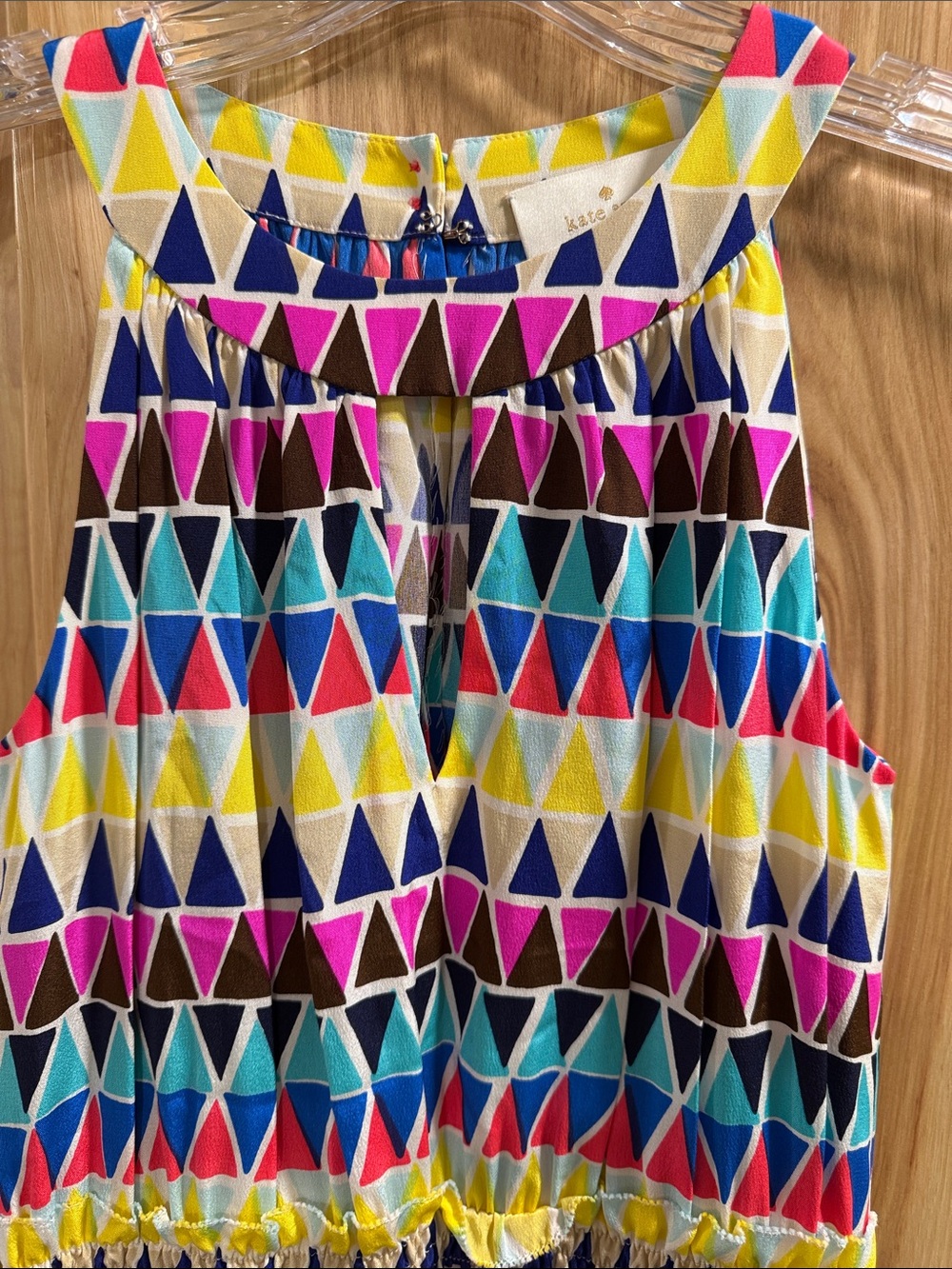 Kate Spade Silk Women’s Size 0 Ellina Multicolor Geometric Lightweight Dress - Picture 4 of 10